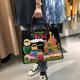 thumbnail image 4 of Nuevo bolso de mano con bordado de temática rusa, bolso de lona de gran capacidad con un solo hombro para mujer, gran oferta, envío gratuito, 4 of 5
