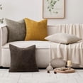thumbnail image 4 of Lomyolo Set of 4 Chenille Pillow Covers - 18x18 Inch Soft Farmhouse Decor for Couch, Sofa, Bedroom Spring Summer Farmhouse Accent Boho Cushions Decor, 4 of 6