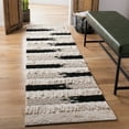 thumbnail image 2 of SAFAVIEH Natura Proinsias Striped Cotton Area Rug, Ivory/Black, 6' x 6' Round, 2 of 9
