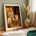 thumbnail image 5 of Funny cartoon of an old frog and a youger frog - Digital Art Cat Animal Whimsical Humor Fantasy Oak Framed Wall Art Print 20 x 30 inches, 5 of 59