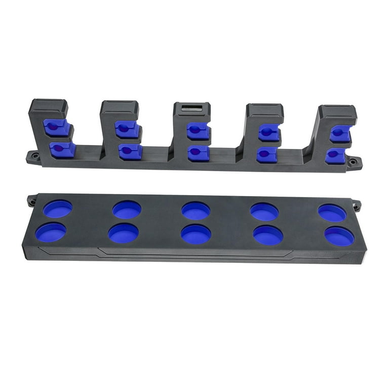 Fishing Rod Rack for Garage Storage Tools Organizer Display Stand Bracket Support Fishing Rod Holder Wall Mount Vertical - Blue, Size: 42x9.5x2.1cm