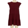 thumbnail image 7 of Womens Summer Dress Sleeveless Ruffle Tiered Flowy Peated Mini Dresses Solid Crewneck Loose Casual Babydoll Dress, 7 of 7