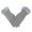 Gray, variant on Skymirror 1 Pair Full Finger Solid Color Women Gloves Plush Lining Fluffy Cuffs Winter Thermal Gloves Hand Protect Cover
