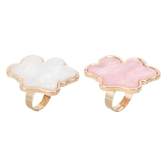 2 paletas de resina para decoración de uñas, con forma de concha y nube, para mezclar anillos
