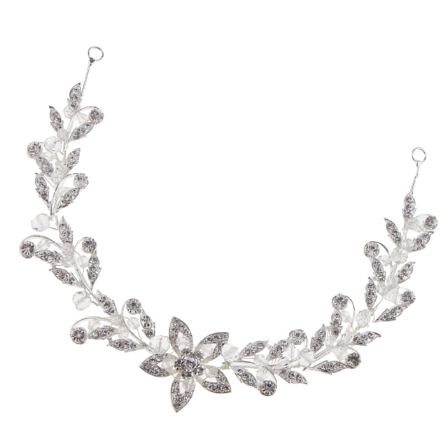 Nuevo Accesorios Hechos A Mano De Flor De Ciruelo, Adorno Para El Cabello De Novia Sunnimix Venda del pelo de cristal de las mujeres
