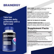 Brainergy Capsules, Advanced Maximum Strength Pills All Natural Cognitive Supplement, Brain ergy for Men and Women (2 Pack)