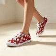 thumbnail image 2 of EKVAHL Christmas Tennis Shoes For Women, Colorful Festive Printed Canvas Sneakers, Soft Low Top Daily Walking Shoes Great For Holiday Parties Red, 2 of 4
