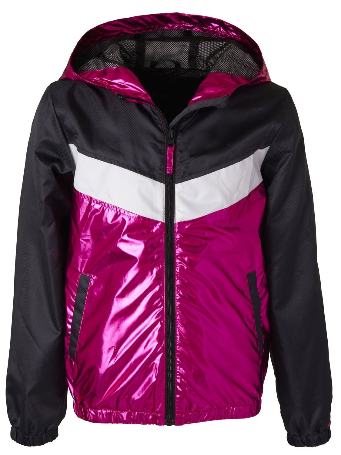 Limited Too Metallic Colorblock Windbreaker Jacket with Mesh Lining