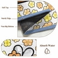 thumbnail image 6 of Round Rug 3.3Ft Washable Non-Slip, Easter Circle Area Rugs for Living Room Bedroom, Bunny Ears Spring Yellow Flowers Potted Plant Pastoral Indoor Floor Mats Carpet Runner for Home Decor Aesthetic, 6 of 8