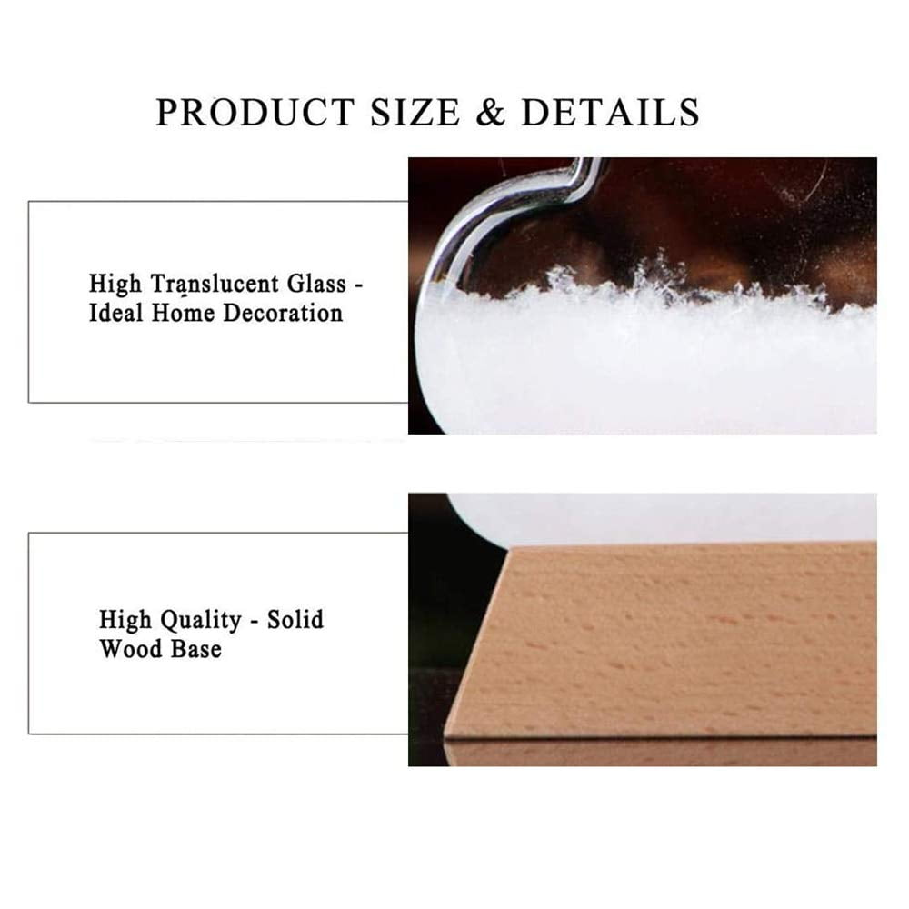 Zaoz Cloud Shape Storm Glass Crystal Weather Station Bottle Meteorological Forecaster Predictor Home Decoration Gift A418