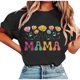 thumbnail image 1 of Tops de Manga Corta de Verano para las Mujeres Imprimir Blusa de Cuello Redondo, Moda Ligera de Poliéster Spandex, 1 of 4