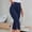 *Navy, variant on ClodeEU Women's High Waisted Slim Fit Capri Leggings with Button ,Solid Color Summer Layering Pants Navy,Womens Plus M