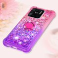 thumbnail image 3 of Cute Clear Case for Xiaomi Redmi 10C with Ring Kickstand, Bling Gradient Quicksand Glitter Flowing Liquid Floating Case Cover for Xiaomi Redmi 10C JB Pink Mauve, 3 of 14