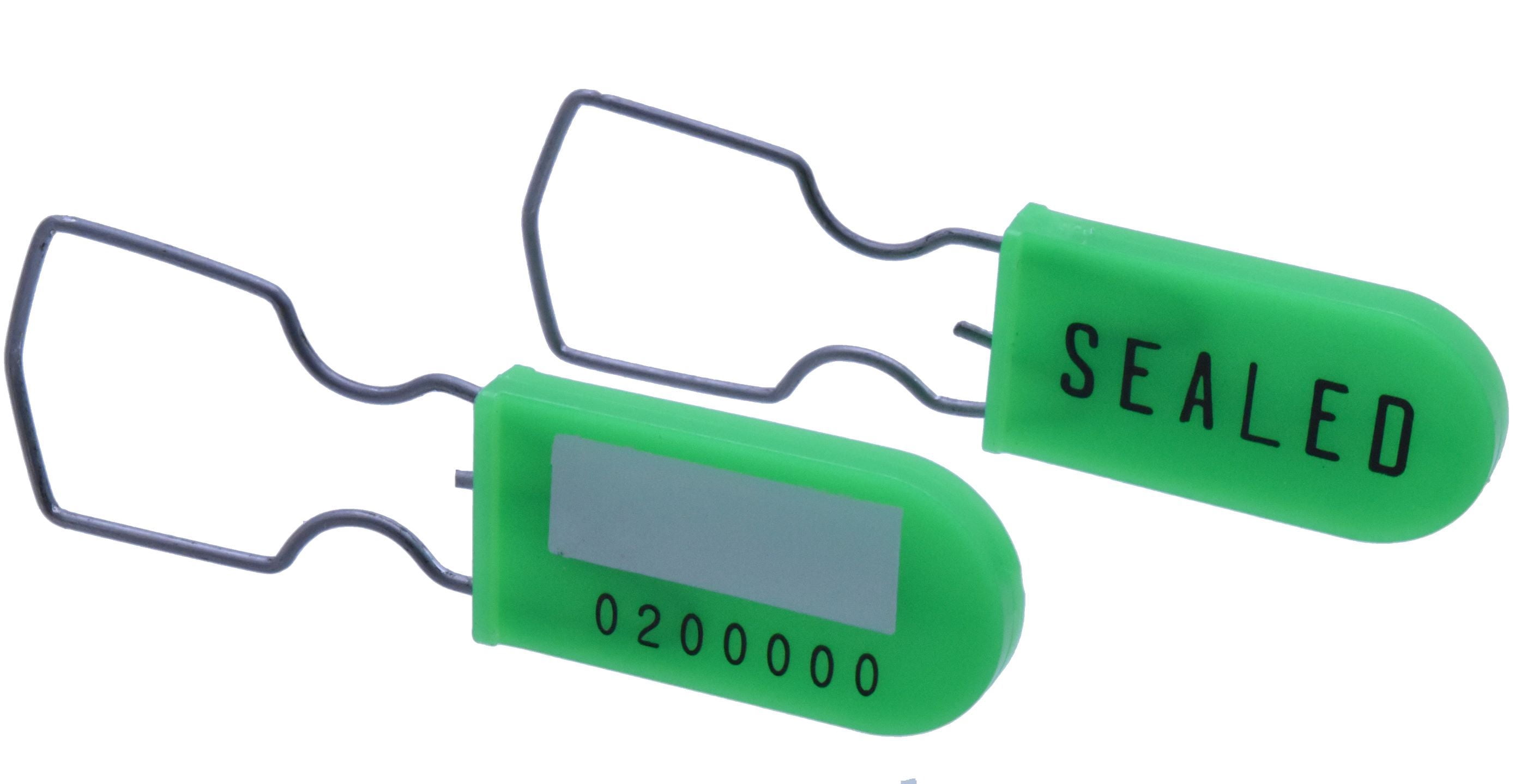 100 Neon Green Key Tag Tamper Seals Compatible with Keyper System