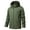 Army Green, variant on Men's Outdoor Hooded Jacket Solid Color Climb Sport Run Long Sleeve Zipper Pocket Casual Outwear Khaki M