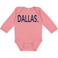 thumbnail image 3 of Inktastic Dallas in Blue Text Boys or Girls Long Sleeve Baby Bodysuit, 3 of 5