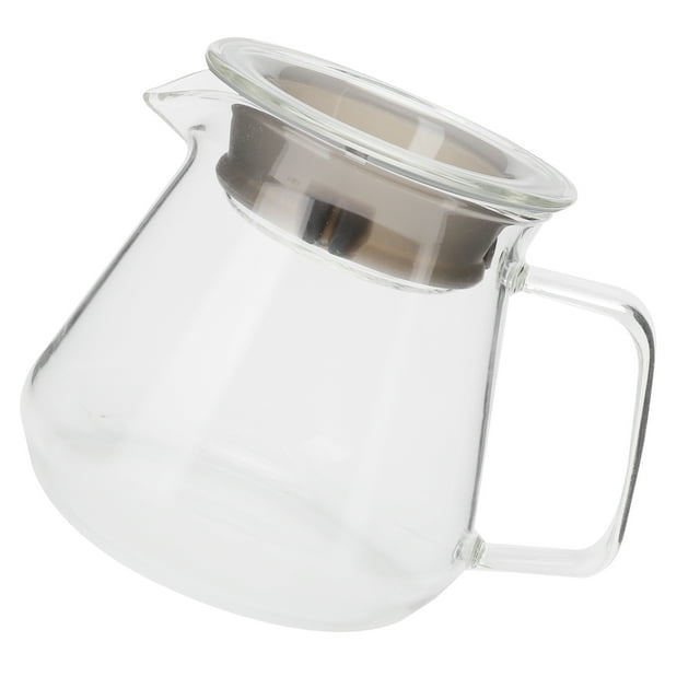 Glass Coffee Pot,Glass Coffee Kettle, Glass Coffee Maker, Durable Non-Slip Bottom Transparent Heat-Insulating Kitchen Counter For Bar 500ml