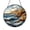 Acrylic 3.5 Inch, variant on Coastal Ocean Waves Cliff Stained Glass-Style Suncatcher, Real Glass Window Hanging for Nautical Home Art and Beach Themed Decoration