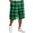 BD22_Green, variant on Resicozy Plaid Shorts for Men Casual Classic Fit Elastic Waist Bermuda Short Straight Leg Loose Y2k Lounge Shorts with Pocket Dark Blue M