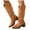 C-Brown, variant on Western Cowboy Boots for Women Embroidered Knee High Cowgirl Boots Ladies Chunky Heel Fashion Retro Classic Tall Boot