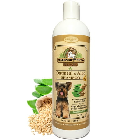 Oatmeal Dog Shampoo with Aloe Vera and Vitamin E - Hypoallergenic Dog Shampoo for Pets with Dry, Sensitive or Itchy Skin - All Natural Fragrance Free, 16 Ounces of the Best Dog Shampoo for Dry (Best Small Hypoallergenic Dogs)