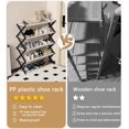 thumbnail image 4 of Storage Cabinet Plastic Folding Shoe Rack, Adjustable Shoe Rack, Shoes Storage Organizer, Shoe Storage entryway, Shoe cabinets for entryway Slim Space, 4 of 7