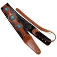 thumbnail image 1 of Correa de guitarra de cuero de estilo étnico ajustable para bajos eléctricos acústicos, correa de guitarra, piezas de guitarra, 1 of 5