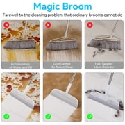 Multifunction Magic Broom,2 in 1 Long Handle Silicone Air Broom for Floor,Living Room, Kitchen,Garage, Deck