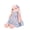blue, variant on Floral Dress Long Ear Bunny Plush Toy Soft Stuffed Rabbit Doll Decorative Gift