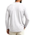 thumbnail image 5 of DORKASM Long Sleeve Shirts for Men Crew Neck Pullover Basic Shirt Lightweight Solid Lounge Shirts Fall Winter Trendy Tops White M, 5 of 8