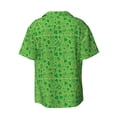 thumbnail image 2 of Fotbe St Patrick's Day print Short Sleeve Button Down Shirts for Men Casual Summer Beach Wrinkle Free Shirt-X-Large, 2 of 7