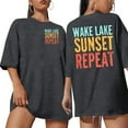 thumbnail image 2 of T-shirts Graphiques Tendance pour Femmes Manches Courtes Décontractées pour Usage Quotidien et Détente, 2 of 4