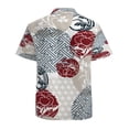 thumbnail image 3 of High Quality Hawaiian Shirts for Men Short Sleeve Aloha Beach Shirt Floral Summer Casual Button Down Shirts Blouses P67YLD, 3 of 7
