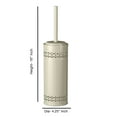 thumbnail image 3 of nu steel Laser Cut Ivory Toilet Brush Holder with Lid, 3 of 7