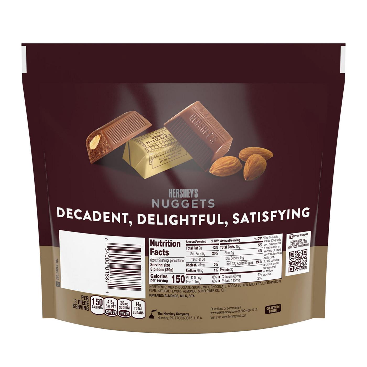 Hershey's Nuggets Milk Chocolate with Almonds Candy - Family Pack - 15.5 oz Packaging May Vary (Pack of 2)