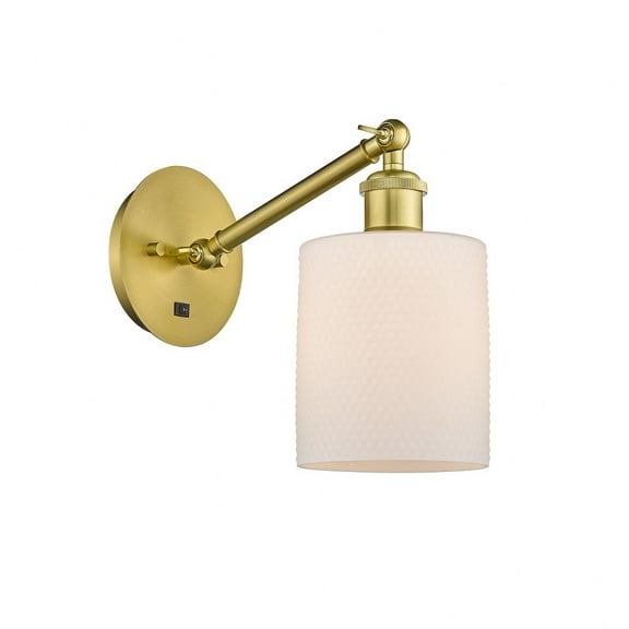 317-1W-SG-G111-LED-Innovations Lighting-Caledonia - 1 Light Wall Sconce In Industrial Style-11.38 Inches Tall and 5.3 Inches Wide Satin Gold Matte