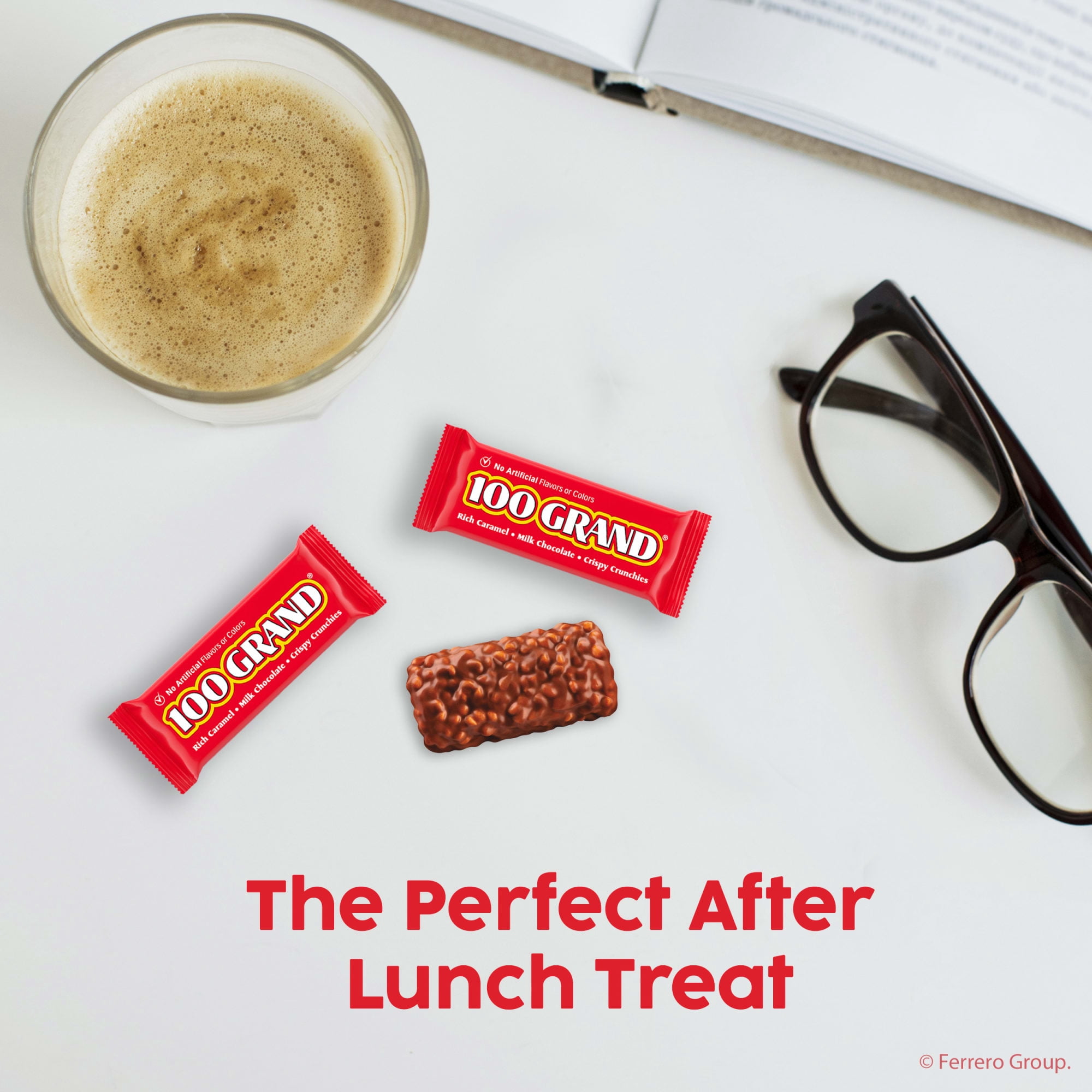 (3 pack) 100 Grand Candy Bar, Milk Chocolate with Rich Caramel, Fun Size Individually Wrapped Candy Bars, 10 oz Bag