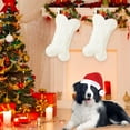 thumbnail image 4 of Dog Christmas Stocking, 16 Inch Large Double Side Knitted Christmas Stocking for Dogs, Bone Shaped Hanging Dog Stocking for Dogs Pets (White), 4 of 8
