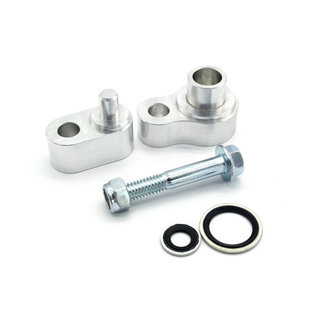 Aluminum Rear A/C Block Off Kit - Silver AC System Blocking Accessory, 9x7x3cm Package, 110g Weight, Air Compressor Connector Plug Replacement Part