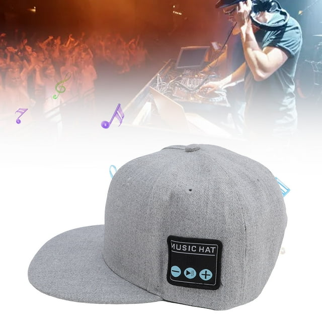 Casquette Amovible avec Haut-Parleur, Casquette Musicale Réglable, Casquette de Baseball de Sport Extérieur, Casquettes Snapback pour Hommes, Casquette Musicale pour Course, Cyclisme, Randonnée, Ski