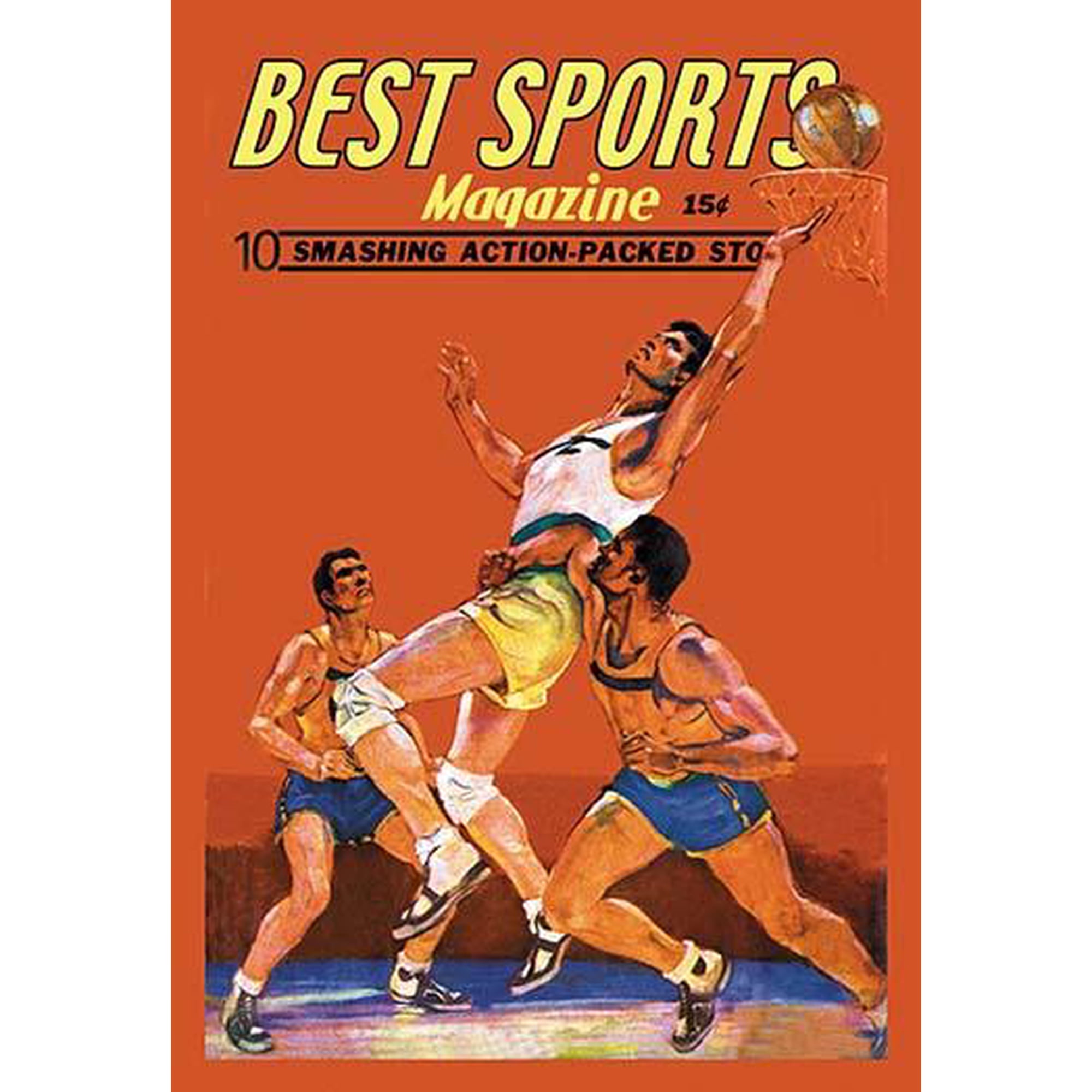 Best Sports Magazine: Basketball- Fine Art Canvas Print (20 x 30 )