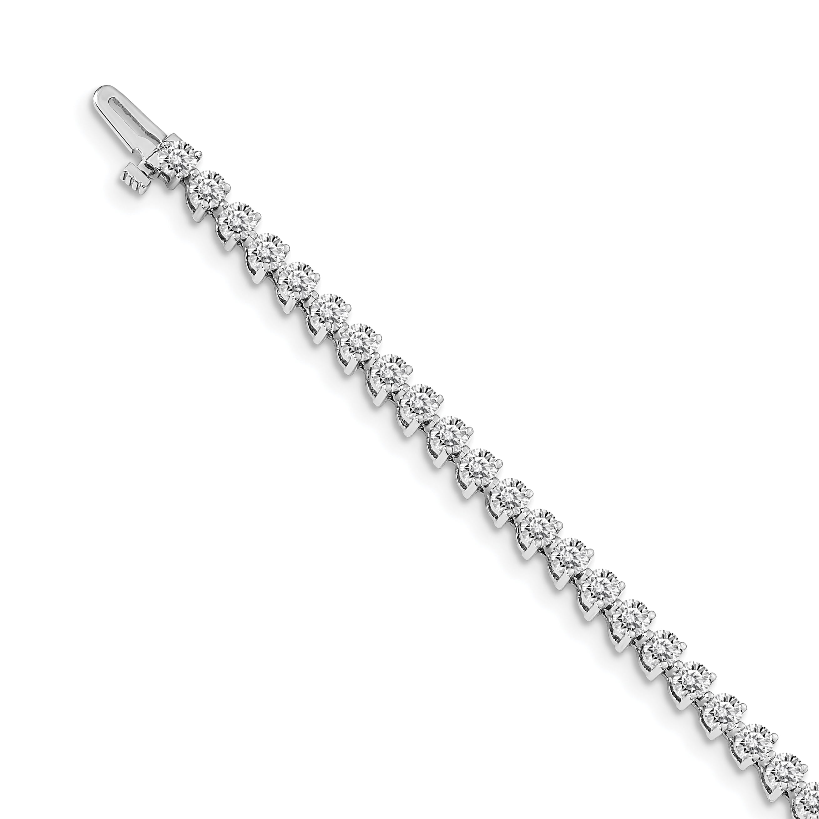 IceCarats - 14k White Gold Diamond Tennis Bracelet Mounting - Walmart