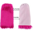 thumbnail image 5 of Winter Women Faux Fur Fluffy Leg Warmers Fuzzy Long Boot Covers Furry For Christmas, 5 of 6