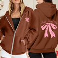 thumbnail image 2 of Chandail à Capuchon Décontracté pour Femmes avec Poche Zippée Manches Longues Sweat à Capuche Sport pour Activités Extérieures, 2 of 6