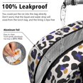 thumbnail image 5 of Insulated Lunch Bag for Women, Floral Print Oxford Fabric Lunch Box, Leakproof Thermal Cooler Tote for Work, School & Picnic, Leopard Animal Print, 5 of 5
