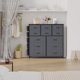 thumbnail image 5 of Qinaqin Gris 12- cm de Profundidadrawer Tela Profundidadresser con Convenient Side Pockets Ideal Almacenamiento Solution para Bedrooms Living Rooms Alturaallways y Closets, 5 of 7