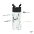 thumbnail image 4 of Simple Modern 64 oz Summit Water Bottle with Straw Lid - Hydro Vacuum Insulated Flask Double Wall Half Gallon Chug Jug - 18/8 Stainless Steel Pattern: Carrara Marble, 4 of 7