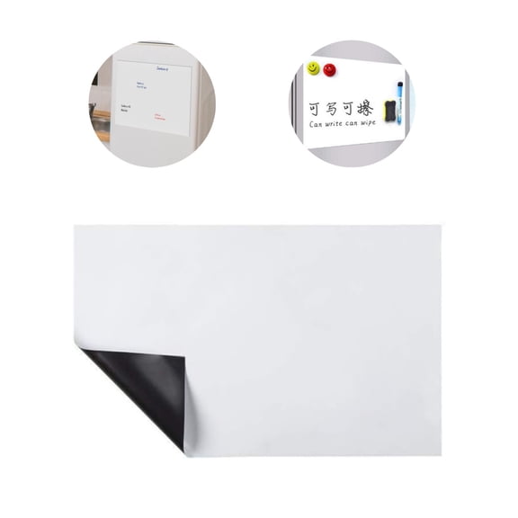 Magnetic Fridge White Board Paper,QZS Reusable Sticky Notes,Dry Erase Magnet Sheets,Notepads for Refrigerator