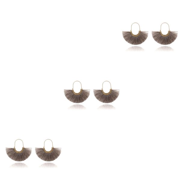 Qarigey Pendientes creativos con borlas en forma de abanico para mujer, estilo nacional, duraderos, elegantes, exquisitos, colgantes de oreja para niña, Type1 NO1 Qarigey CBP207393