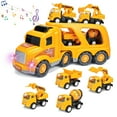 thumbnail image 2 of 5in 1 Construction Truck Set, Electric Fire Truck Toy Car With Stunning 3D Lights and Sounds - Fire Engine Toy Trucks for Kids Imaginative Play for 3 4 5 6 7 Years Old Child Kids Boys and Girls, 2 of 7